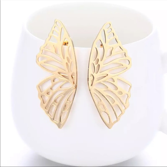 New Butterfly Statement Earrings - Picture 3 of 8